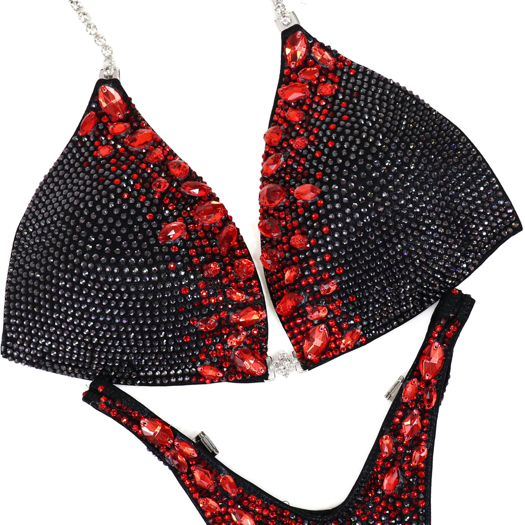 QS CL: Platinum Ombre. Wet Black. Large Molded/Standard Figure.  Angel Competition BikinisThe best NPC Competition Suits for the Bikini Division, Fit Model Division Suits, and bodybuilding suits.