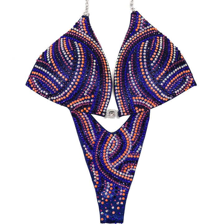 QS CL: Crystal Swirl. Hologram Dark Blue. Large Molded/Slim Figure.