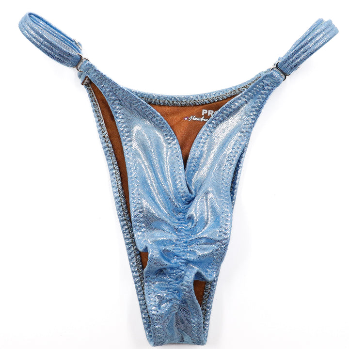 QS ST: Hologram Baby Blue Posing Practice Suit. Medium Molded/Pro.