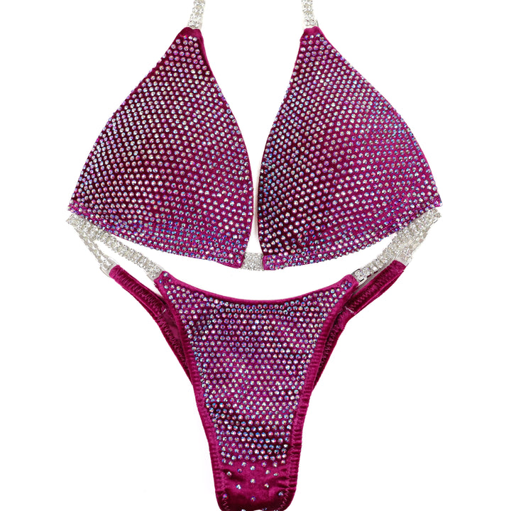QS ST: Velvet Berry Blush Pro. Medium Molded/Micro.  Angel Competition BikinisThe best NPC Competition Suits for the Bikini Division, Fit Model Division Suits, and bodybuilding suits.