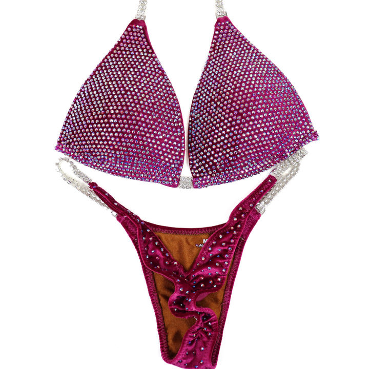 QS ST: Velvet Berry Blush Pro. Medium Molded/Micro.  Angel Competition BikinisThe best NPC Competition Suits for the Bikini Division, Fit Model Division Suits, and bodybuilding suits.