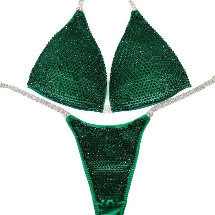 QS ST: Velvet Emerald Angel Pro. Medium Molded/Pro.  Angel Competition BikinisThe best NPC Competition Suits for the Bikini Division, Fit Model Division Suits, and bodybuilding suits.
