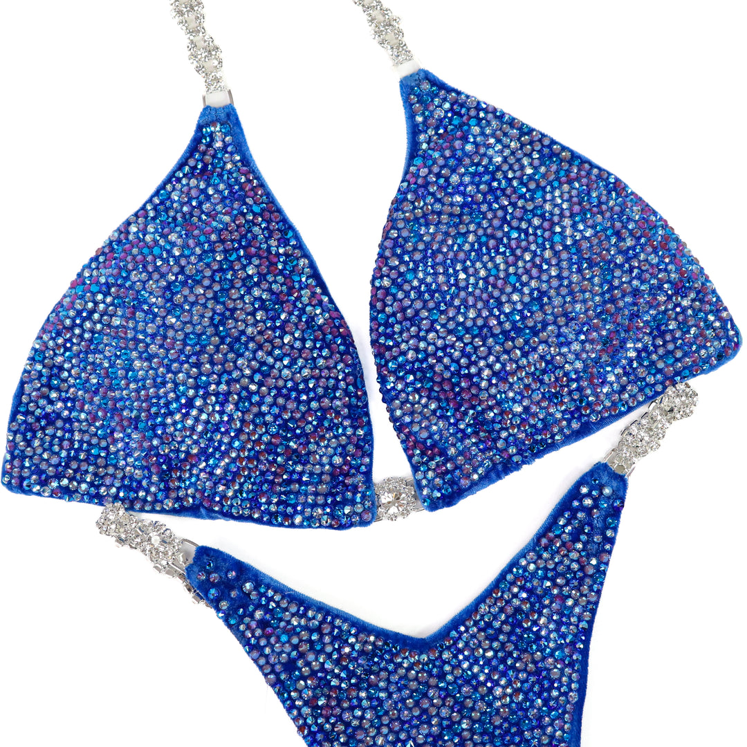 QS ST: Crystal Radiance. Velvet Royal. Large/Pro with Modest V Front.