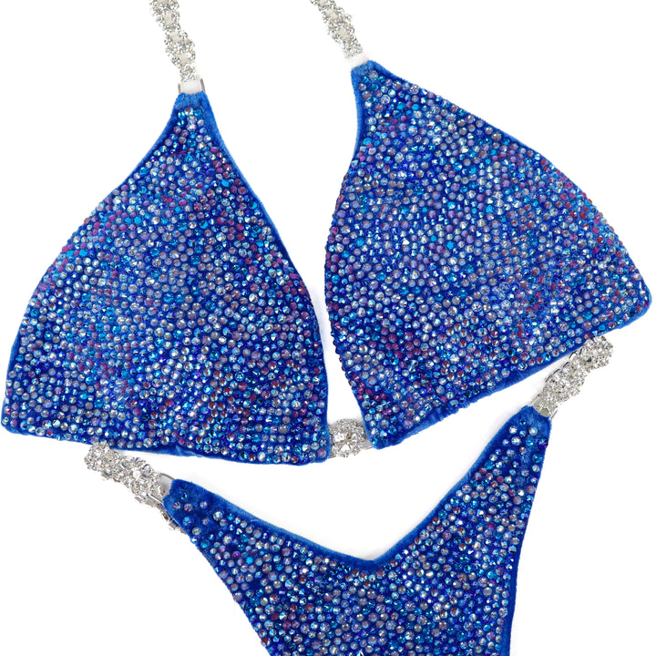 QS ST: Crystal Radiance. Velvet Royal. Large/Pro with Modest V Front.