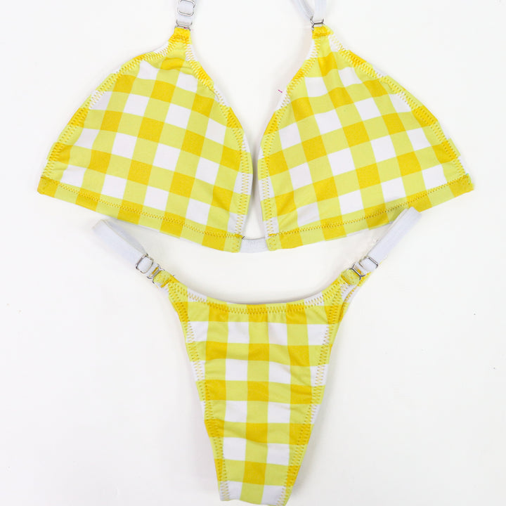 QS CL: Yellow Gingham Posing Practice Suit. Medium/Pro.
