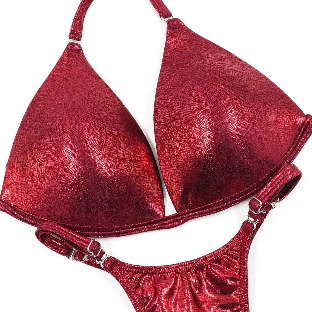 Hologram Maroon Posing Practice Suit
