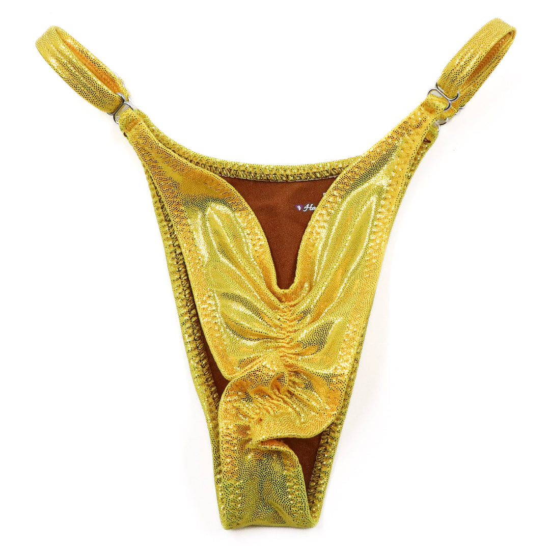 QS ST: Hologram Yellow Posing Practice Suit. Medium Molded/Pro.