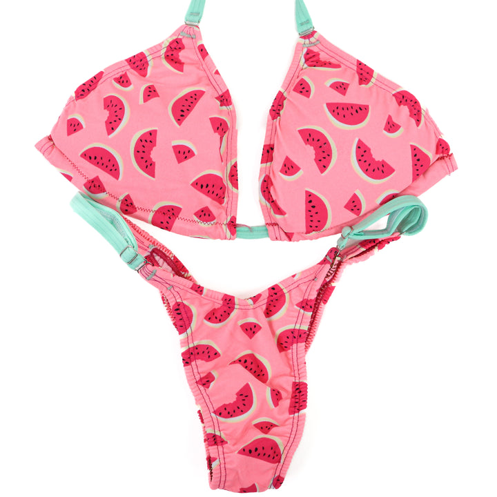 QS ST: Watermelon Posing Practice Suit. Medium/Pro.  Angel Competition BikinisThe best NPC Competition Suits for the Bikini Division, Fit Model Division Suits, and bodybuilding suits.
