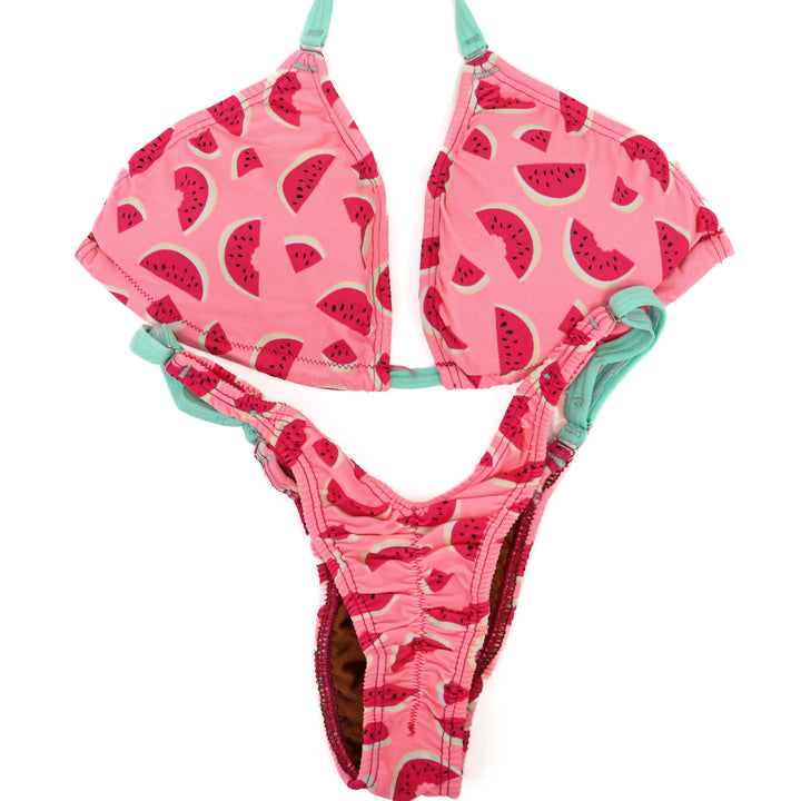 QS ST: Watermelon Posing Practice Suit. Medium/Pro.  Angel Competition BikinisThe best NPC Competition Suits for the Bikini Division, Fit Model Division Suits, and bodybuilding suits.