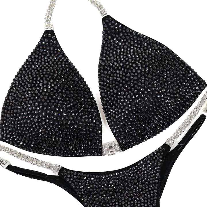 QS ST: True Graphite Radiance. Medium Molded/Pro.  Angel Competition BikinisThe best NPC Competition Suits for the Bikini Division, Fit Model Division Suits, and bodybuilding suits.