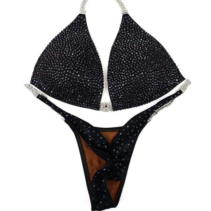 QS ST: True Graphite Radiance. Medium Molded/Pro.  Angel Competition BikinisThe best NPC Competition Suits for the Bikini Division, Fit Model Division Suits, and bodybuilding suits.