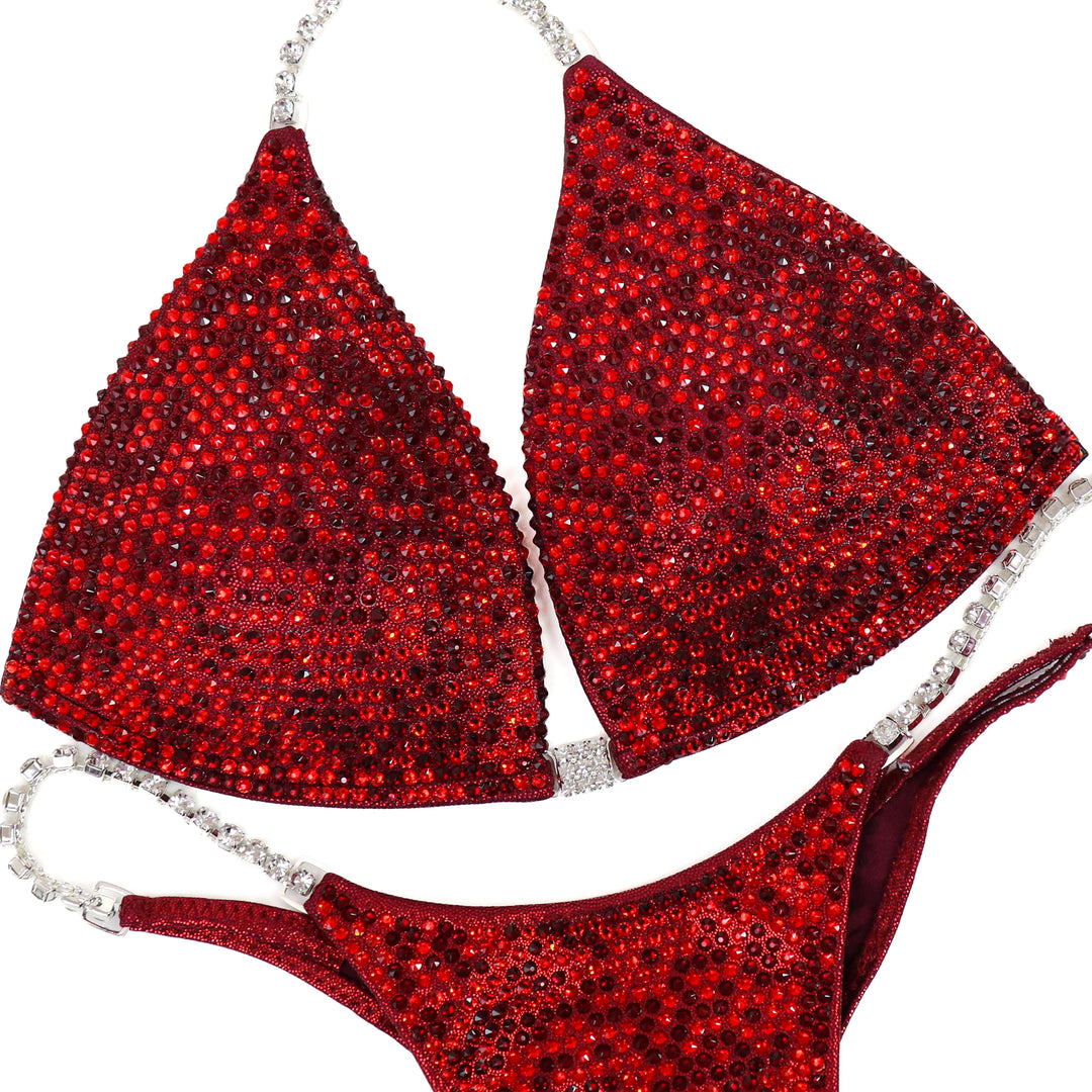 Maroon Sparkle Pro  Angel Competition BikinisThe best NPC Competition Suits for the Bikini Division, Fit Model Division Suits, and bodybuilding suits.