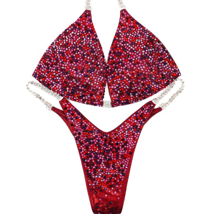 QS ST: Raspberry Ruby Radiance. Medium Molded/Pro.  Angel Competition BikinisThe best NPC Competition Suits for the Bikini Division, Fit Model Division Suits, and bodybuilding suits.