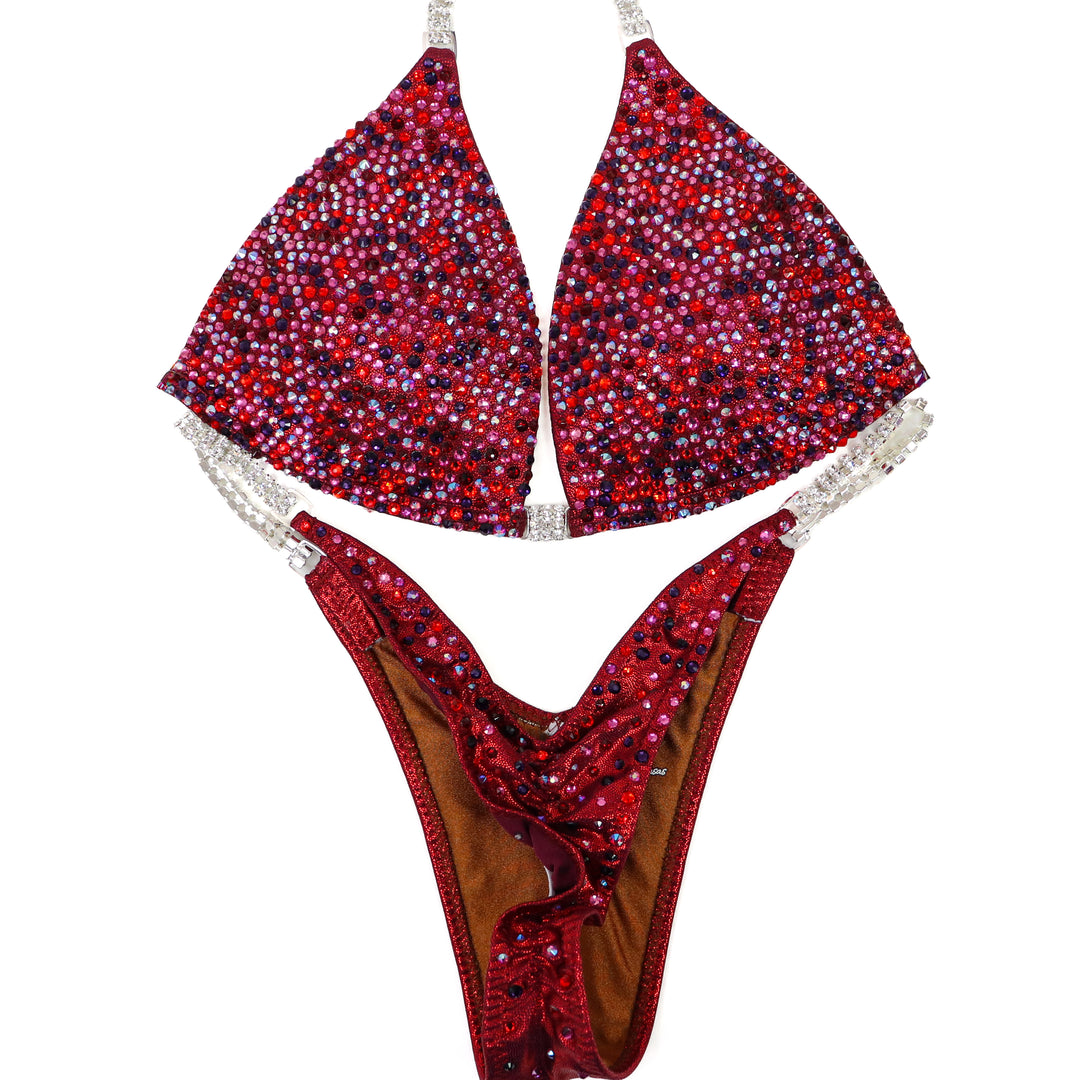 QS ST: Raspberry Ruby Radiance. Medium Molded/Pro.  Angel Competition BikinisThe best NPC Competition Suits for the Bikini Division, Fit Model Division Suits, and bodybuilding suits.