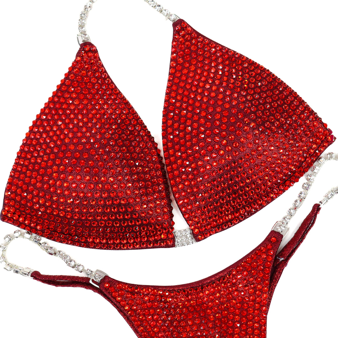 QS ST: Deep Siam Glow Pro. Hologram Maroon. Light Siam. Medium Molded/Pro.  Angel Competition BikinisThe best NPC Competition Suits for the Bikini Division, Fit Model Division Suits, and bodybuilding suits.