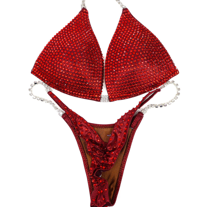 QS ST: Deep Siam Glow Pro. Hologram Maroon. Light Siam. Medium Molded/Pro.  Angel Competition BikinisThe best NPC Competition Suits for the Bikini Division, Fit Model Division Suits, and bodybuilding suits.