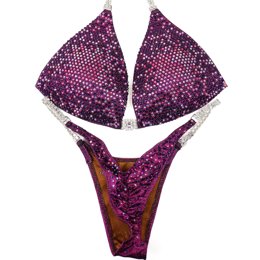 QS ST: Kristin's Arnold Cranberry Nova. Medium Molded/Pro.  Angel Competition BikinisThe best NPC Competition Suits for the Bikini Division, Fit Model Division Suits, and bodybuilding suits.