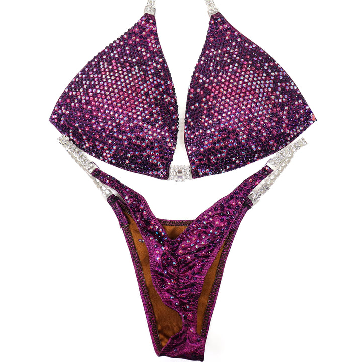 QS ST: Kristin's Arnold Cranberry Nova. Medium Molded/Pro.  Angel Competition BikinisThe best NPC Competition Suits for the Bikini Division, Fit Model Division Suits, and bodybuilding suits.