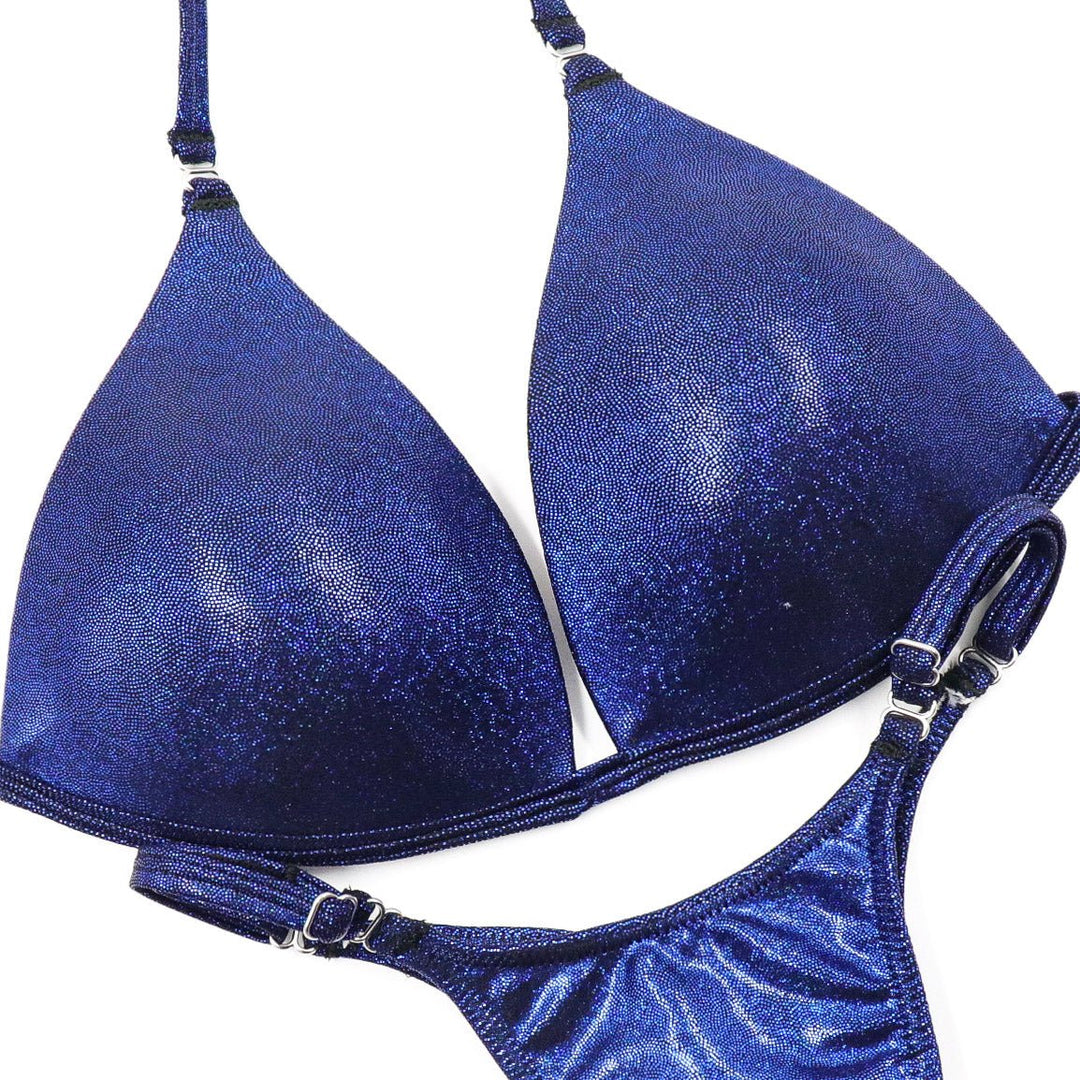 QS ST: Hologram Dark Blue Posing Practice Suit. Medium Molded/Pro.