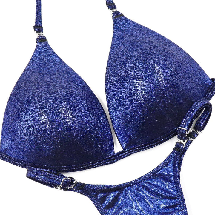 QS ST: Hologram Dark Blue Posing Practice Suit. Medium Molded/Pro.