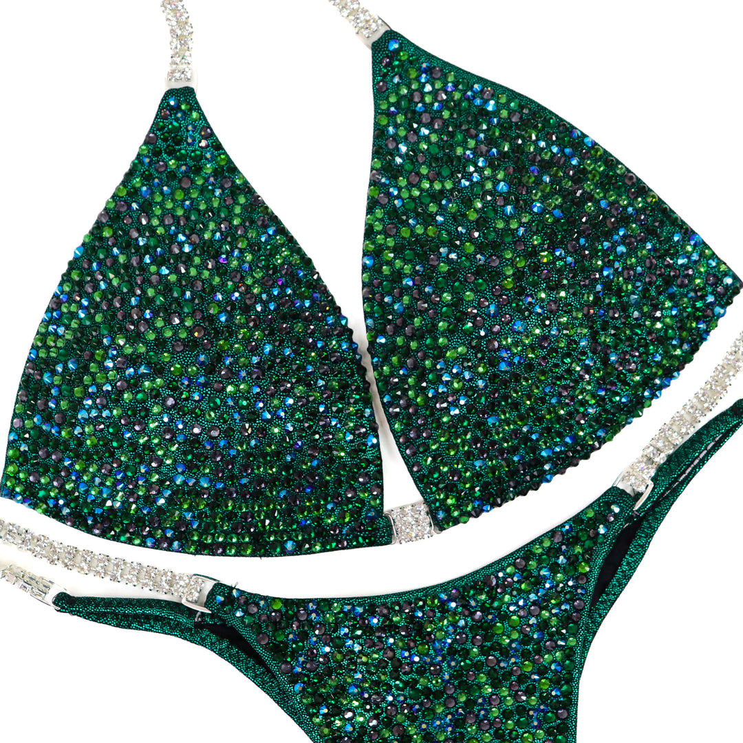 QS ST: Graphite Grove Radiance. Medium Molded/Pro.  Angel Competition BikinisThe best NPC Competition Suits for the Bikini Division, Fit Model Division Suits, and bodybuilding suits.