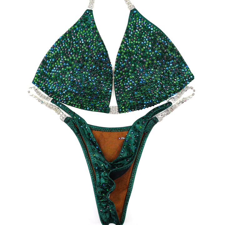 QS ST: Graphite Grove Radiance. Medium Molded/Pro.  Angel Competition BikinisThe best NPC Competition Suits for the Bikini Division, Fit Model Division Suits, and bodybuilding suits.