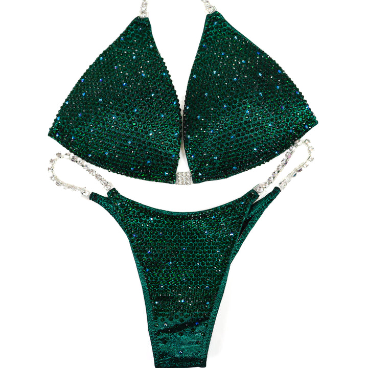 QS ST: Emerald AB Shimmer. Hologram Emerald. Medium Molded/Pro.  Angel Competition BikinisThe best NPC Competition Suits for the Bikini Division, Fit Model Division Suits, and bodybuilding suits.