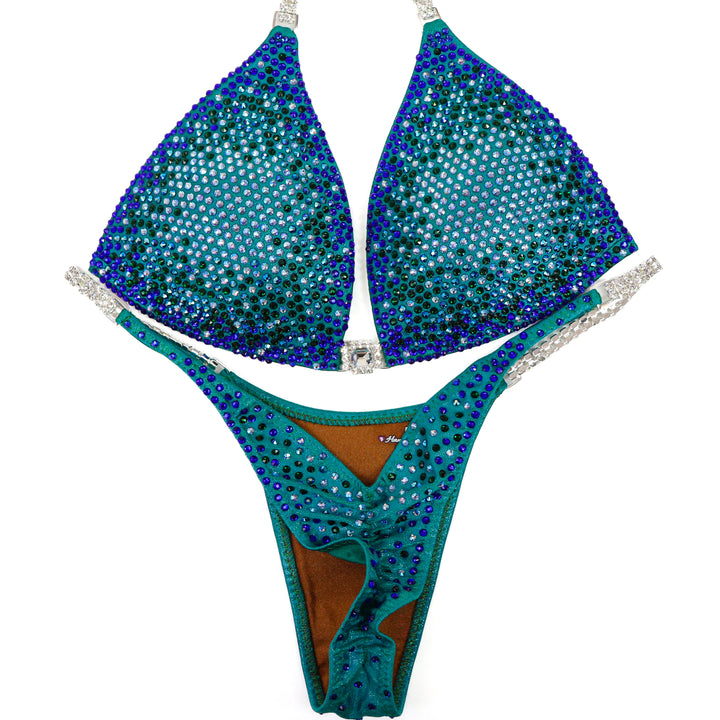 QS ST: Ashley K's Planet Earth Nova. Medium Molded/Pro.  Angel Competition BikinisThe best NPC Competition Suits for the Bikini Division, Fit Model Division Suits, and bodybuilding suits.