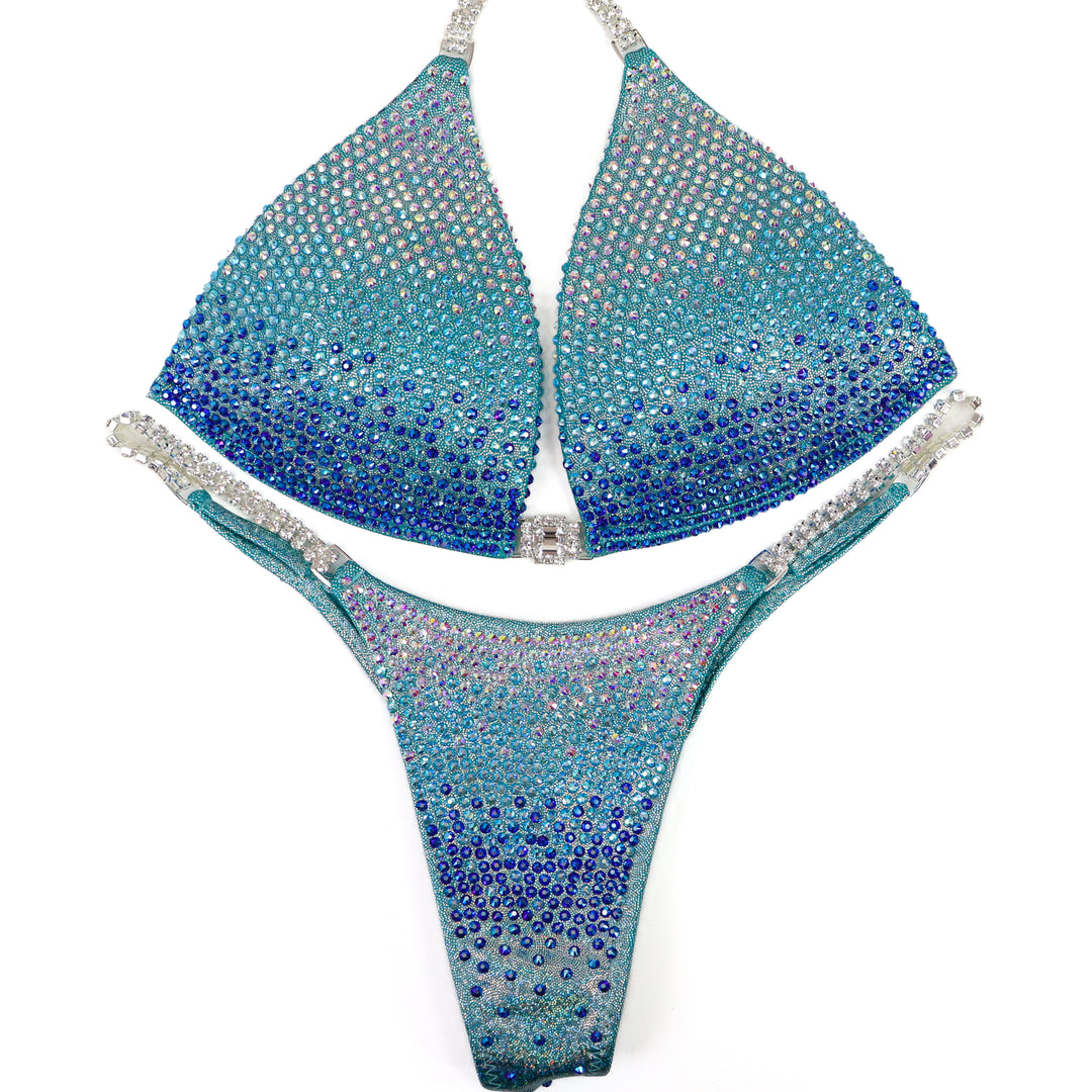QS ST: Hope's Icy Princess Gradient. Medium Molded/Pro.  Angel Competition BikinisThe best NPC Competition Suits for the Bikini Division, Fit Model Division Suits, and bodybuilding suits.