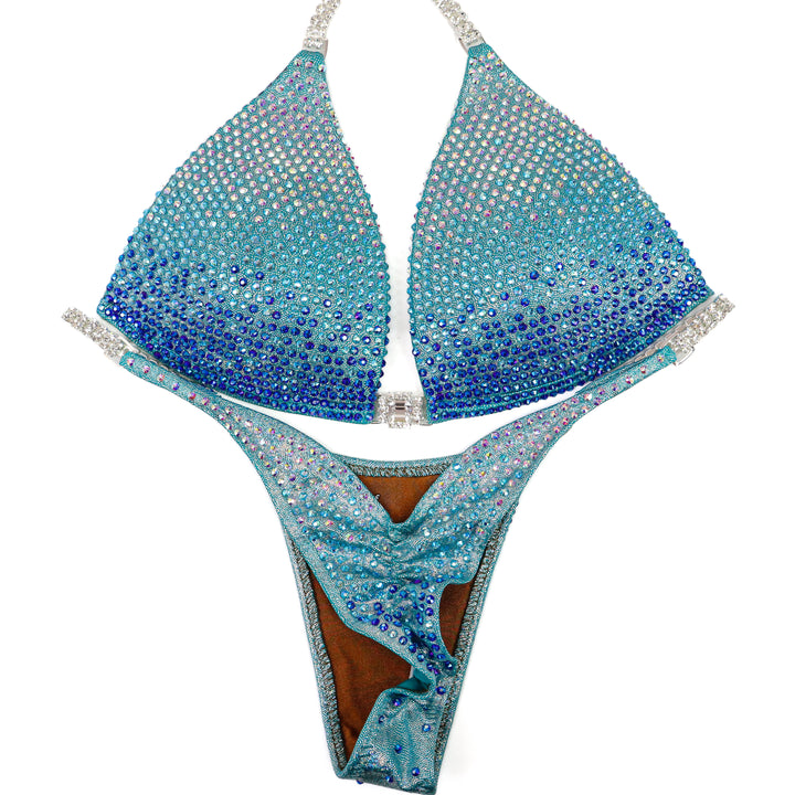 QS ST: Hope's Icy Princess Gradient. Medium Molded/Pro.  Angel Competition BikinisThe best NPC Competition Suits for the Bikini Division, Fit Model Division Suits, and bodybuilding suits.
