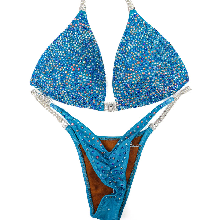 QS ST: Isa's Aquamarine Dream Radiance. Medium Molded/Pro.  Angel Competition BikinisThe best NPC Competition Suits for the Bikini Division, Fit Model Division Suits, and bodybuilding suits.