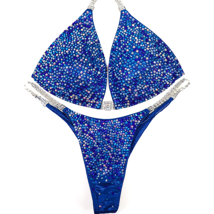 QS ST: Isa's Electric Blue Radiance. Medium Molded/Pro.  Angel Competition BikinisThe best NPC Competition Suits for the Bikini Division, Fit Model Division Suits, and bodybuilding suits.