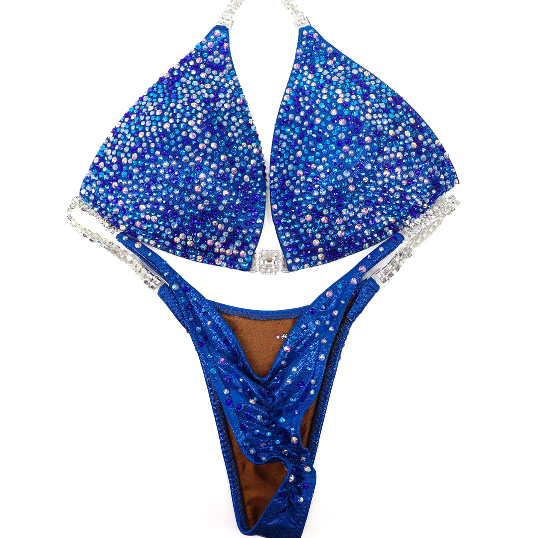 QS ST: Isa's Electric Blue Radiance. Medium Molded/Pro.  Angel Competition BikinisThe best NPC Competition Suits for the Bikini Division, Fit Model Division Suits, and bodybuilding suits.