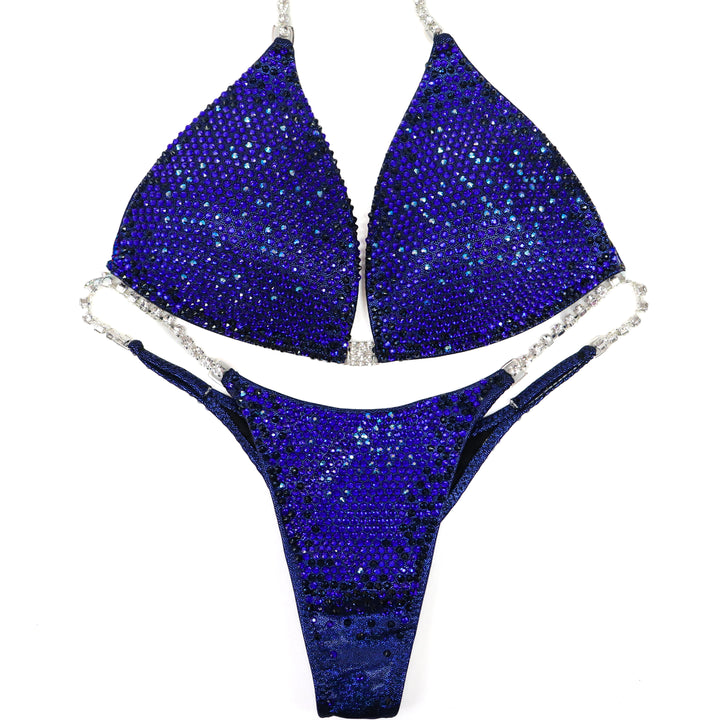 QS ST: Navy Night Nova. Hologram Dark Blue. Medium Molded/Pro.  Angel Competition BikinisThe best NPC Competition Suits for the Bikini Division, Fit Model Division Suits, and bodybuilding suits.