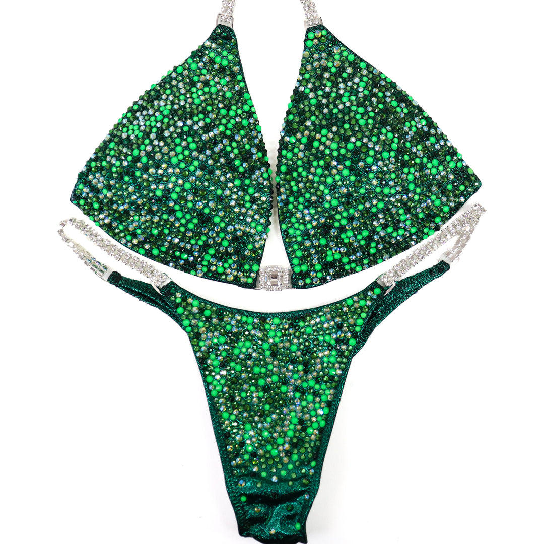 QS ST: Mary Ann's Neon Radiance. Medium Molded/Pro.  Angel Competition BikinisThe best NPC Competition Suits for the Bikini Division, Fit Model Division Suits, and bodybuilding suits.