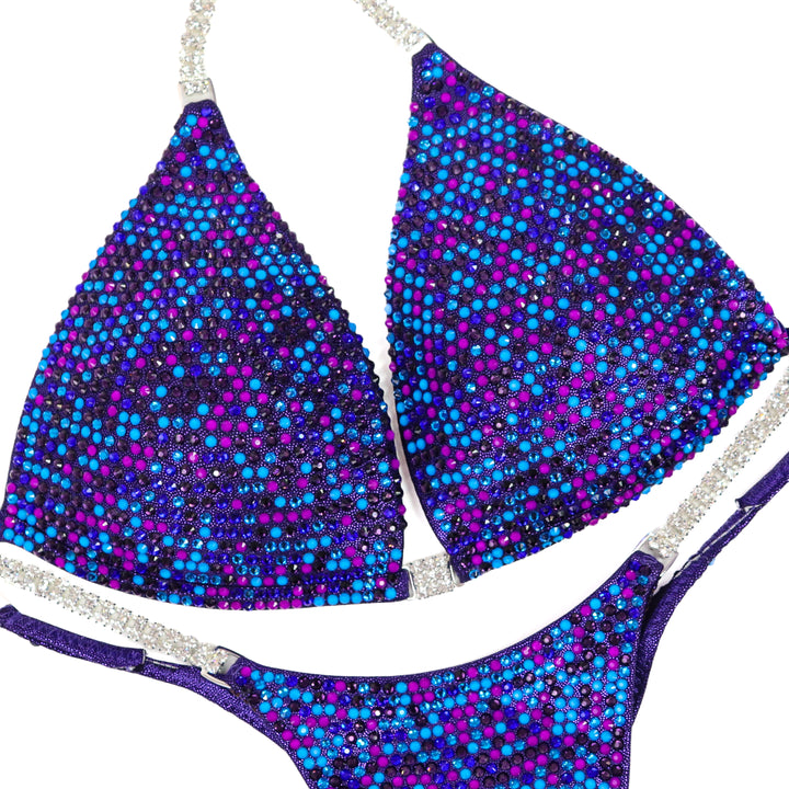 QS ST: Blue Fire Angel Pro. Medium Molded/Pro.  Angel Competition BikinisThe best NPC Competition Suits for the Bikini Division, Fit Model Division Suits, and bodybuilding suits.