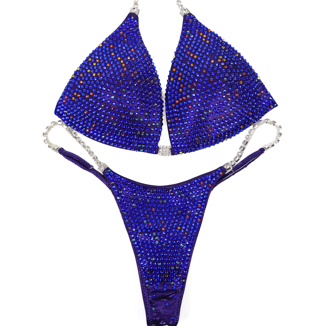 QS ST: Royal Radiant Pro. Hologram Eggplant. Medium Molded/Pro.  Angel Competition BikinisThe best NPC Competition Suits for the Bikini Division, Fit Model Division Suits, and bodybuilding suits.