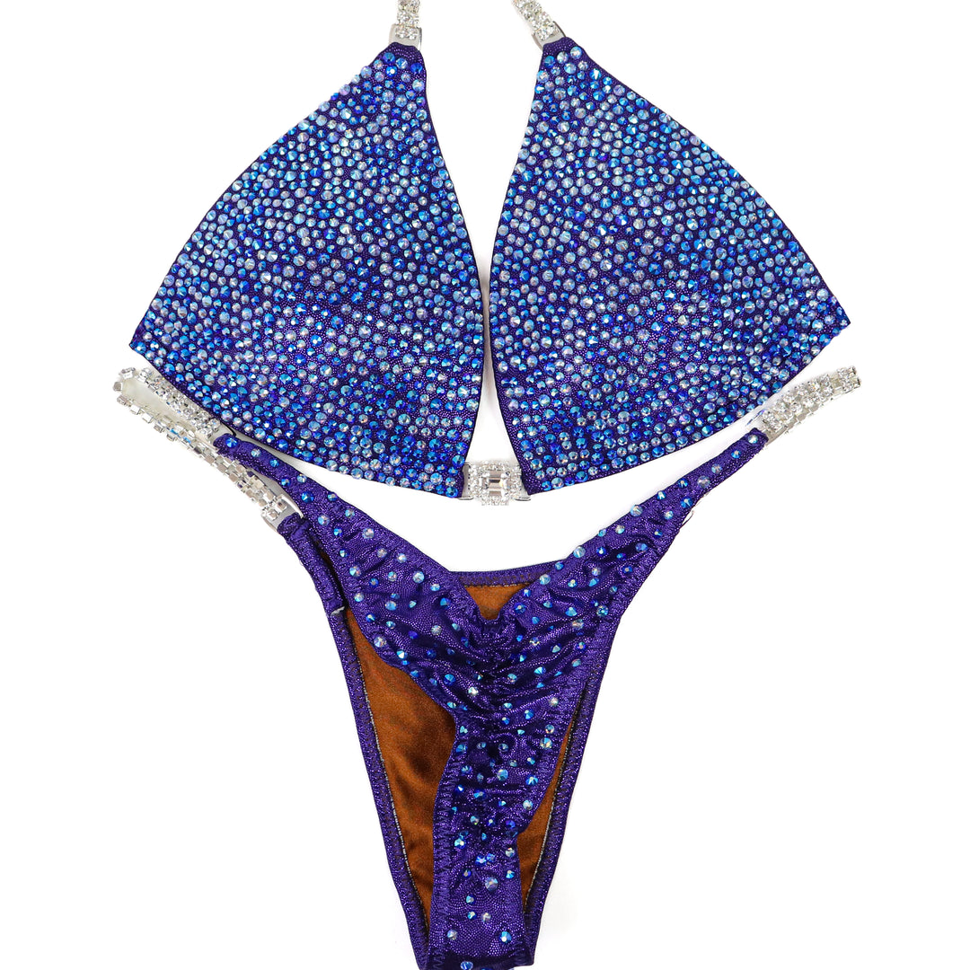 QS ST: Kimberly's Periwinkle Radiance. Medium Molded/Pro.  Angel Competition BikinisThe best NPC Competition Suits for the Bikini Division, Fit Model Division Suits, and bodybuilding suits.