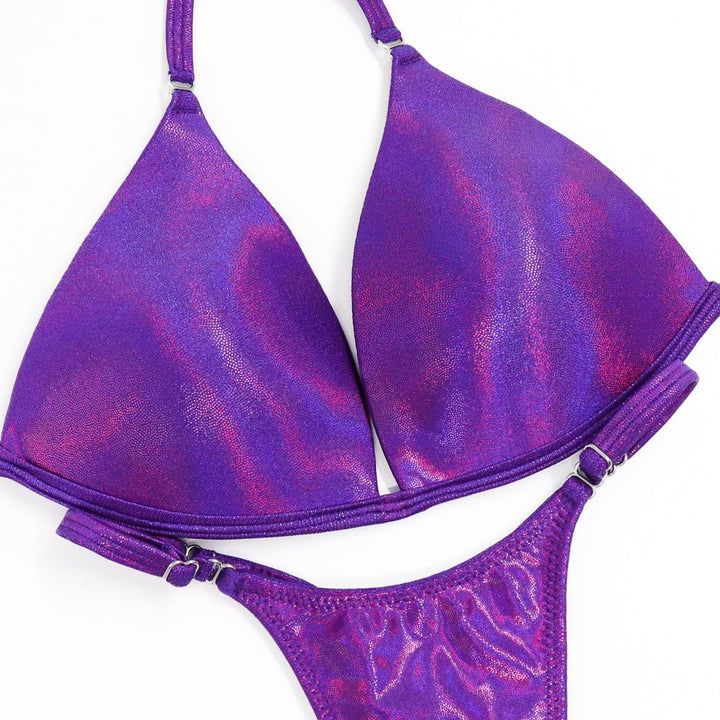 QS ST: Hologram Purple Posing Practice Suit. Small Molded/Pro.