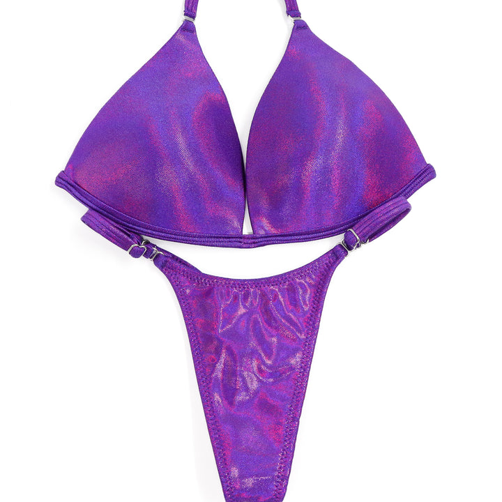 QS ST: Hologram Purple Posing Practice Suit. Small Molded/Pro.