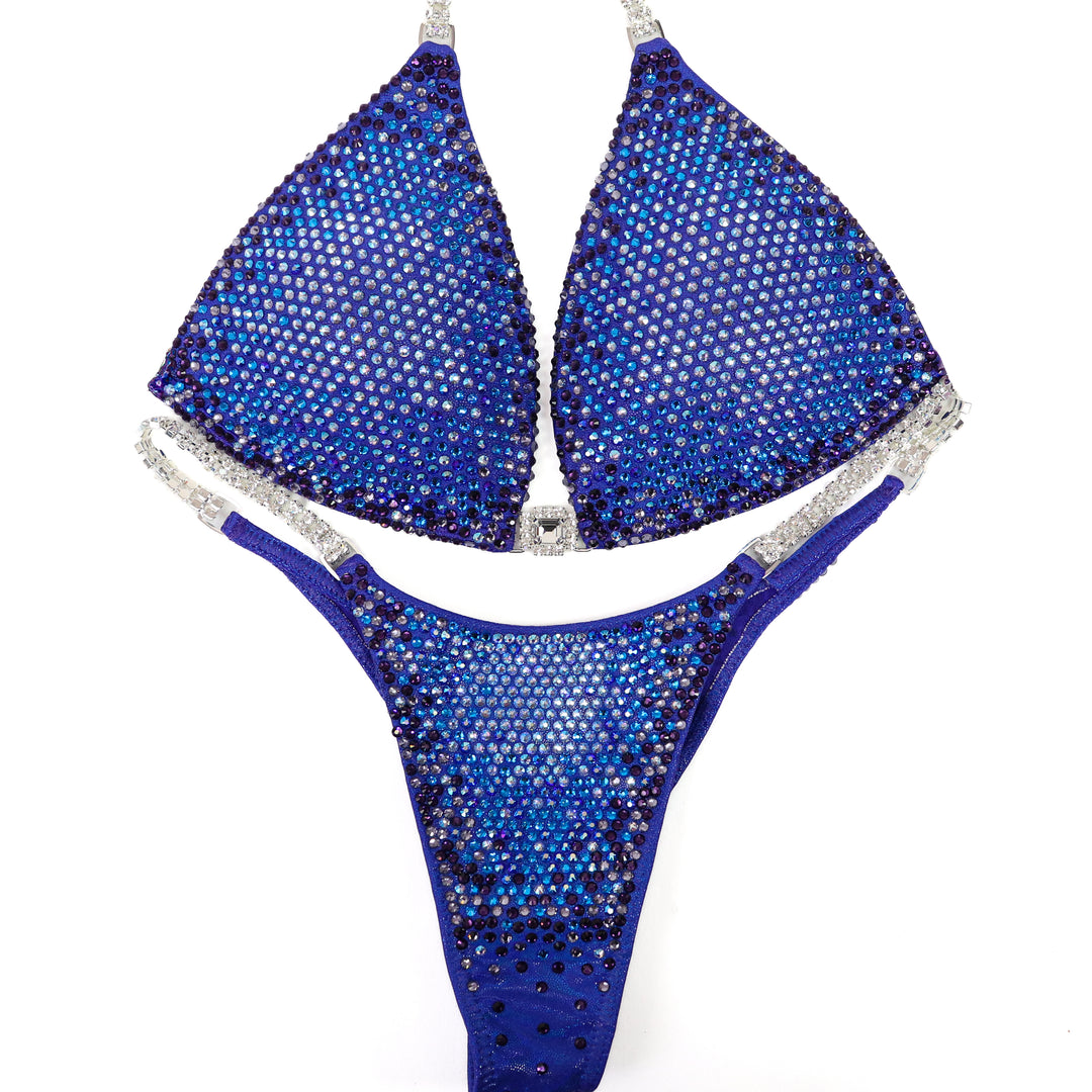 QS ST: Savana's Midnight Sunset Nova. Medium Molded/Pro.  Angel Competition BikinisThe best NPC Competition Suits for the Bikini Division, Fit Model Division Suits, and bodybuilding suits.