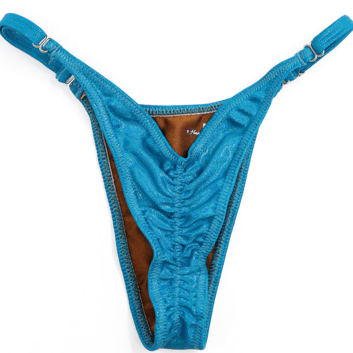 QS ST: Hologram Turquoise Posing Practice Suit. Medium Molded/Pro.