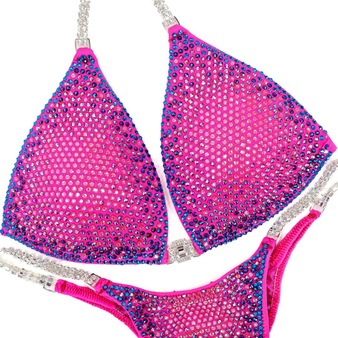 QS ST: Cotton Candy Nova. Medium Molded/Pro.  Angel Competition BikinisThe best NPC Competition Suits for the Bikini Division, Fit Model Division Suits, and bodybuilding suits.