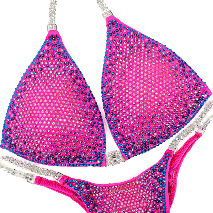 QS ST: Cotton Candy Nova. Medium Molded/Pro.  Angel Competition BikinisThe best NPC Competition Suits for the Bikini Division, Fit Model Division Suits, and bodybuilding suits.