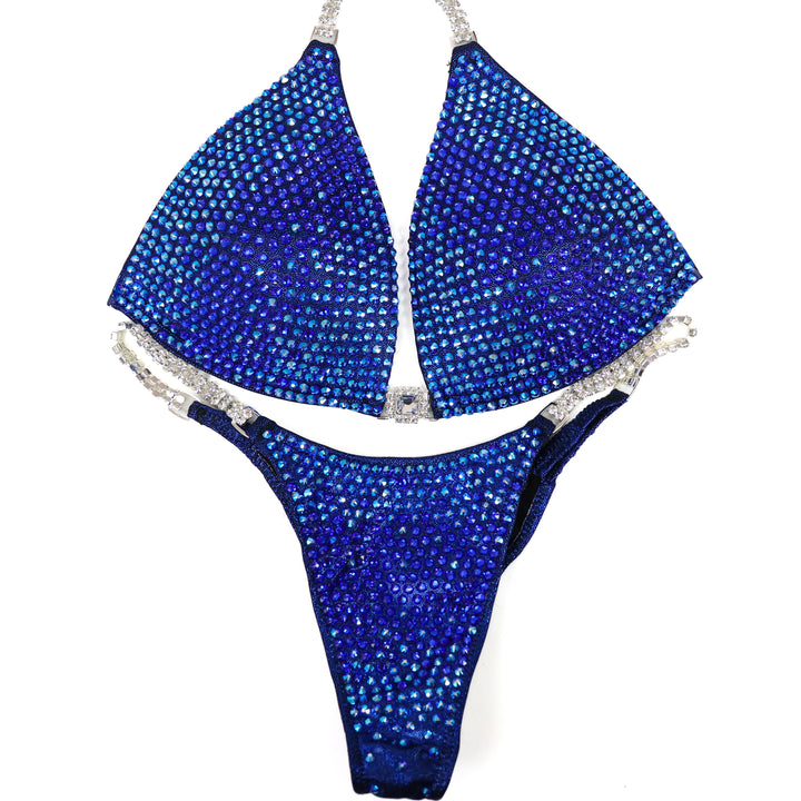 QS ST: Lucia's Sapphire Trinity. Medium Molded/Pro.  Angel Competition BikinisThe best NPC Competition Suits for the Bikini Division, Fit Model Division Suits, and bodybuilding suits.