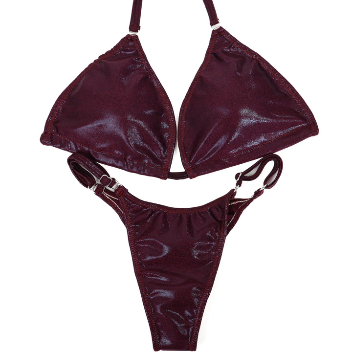 QS ST: Special Order Fabric. Burgundy Posing Practice Suit. Medium/Pro.  Angel Competition BikinisThe best NPC Competition Suits for the Bikini Division, Fit Model Division Suits, and bodybuilding suits.