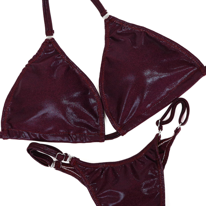 QS ST: Special Order Fabric. Burgundy Posing Practice Suit. Medium/Pro.  Angel Competition BikinisThe best NPC Competition Suits for the Bikini Division, Fit Model Division Suits, and bodybuilding suits.