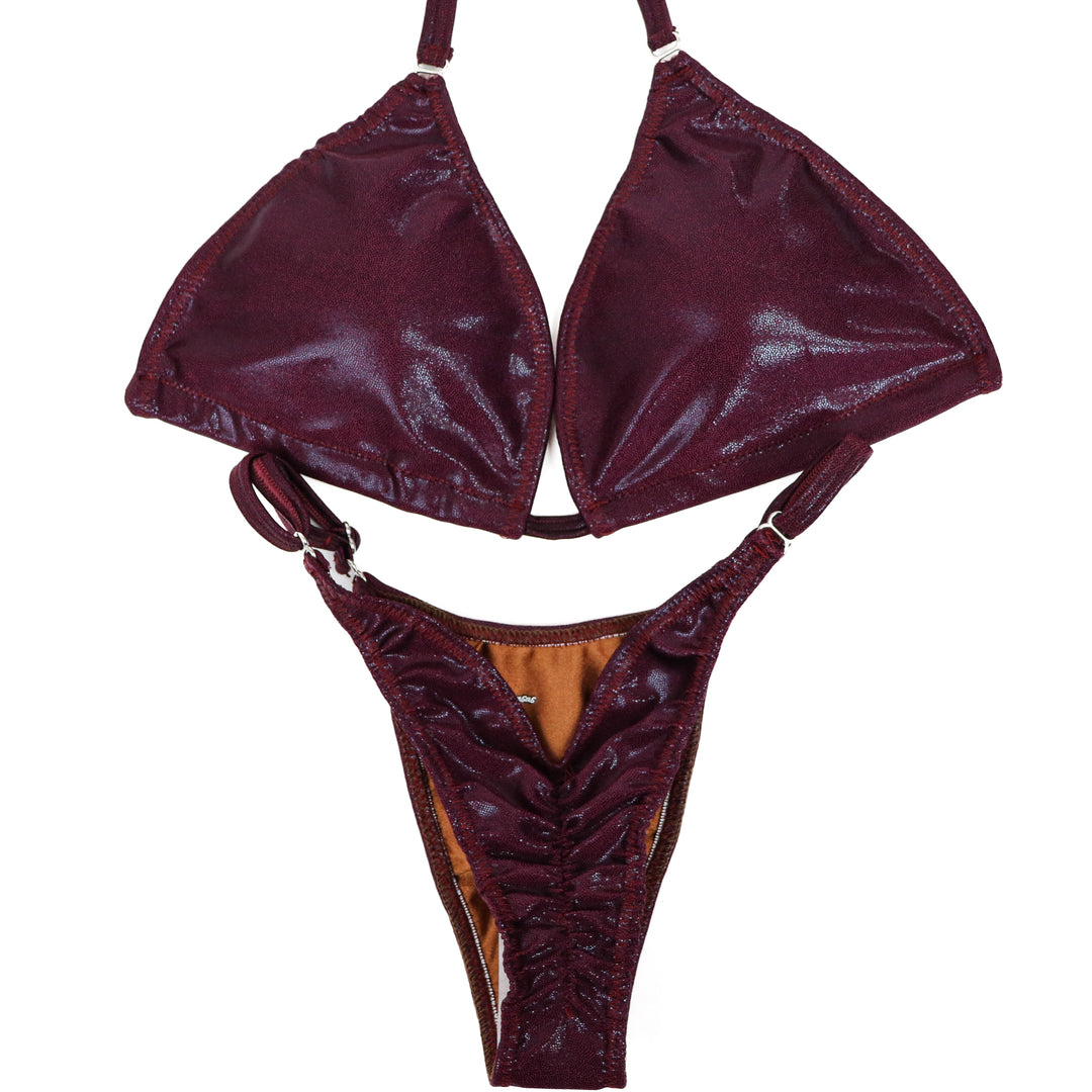 QS ST: Special Order Fabric. Burgundy Posing Practice Suit. Medium/Pro.  Angel Competition BikinisThe best NPC Competition Suits for the Bikini Division, Fit Model Division Suits, and bodybuilding suits.