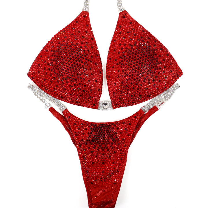 QS ST: Eli's Reverse Red Nova. Medium Molded/Pro.  Angel Competition BikinisThe best NPC Competition Suits for the Bikini Division, Fit Model Division Suits, and bodybuilding suits.