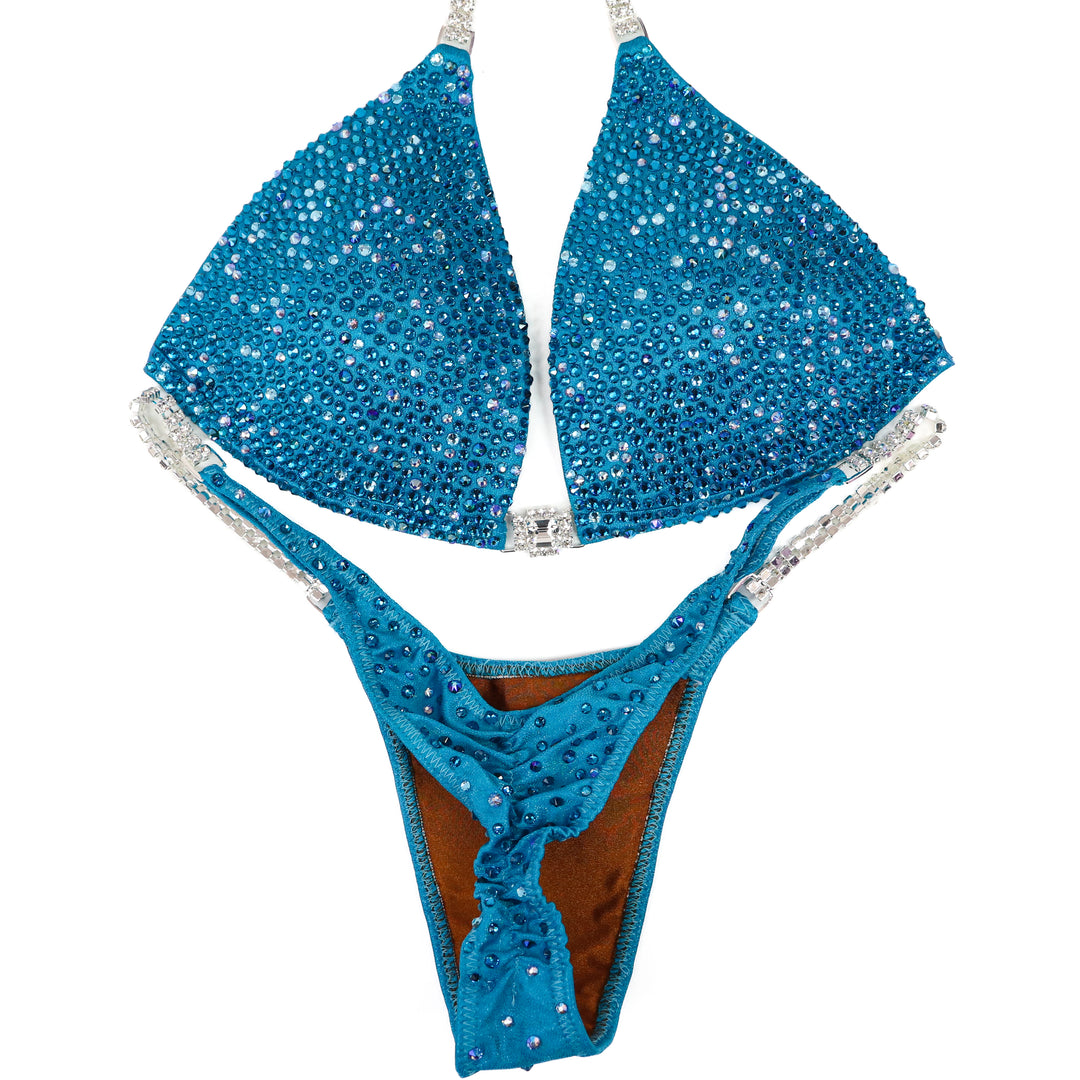 QS ST: Tidal Wave Radiance. Medium Molded/Pro.  Angel Competition BikinisThe best NPC Competition Suits for the Bikini Division, Fit Model Division Suits, and bodybuilding suits.